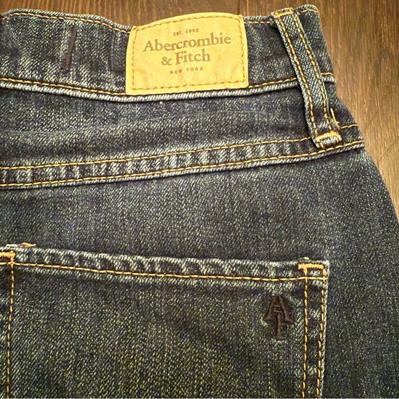 Abercrombie & Fitch Dark Blue Jean Shorts - Picture 4 of 5